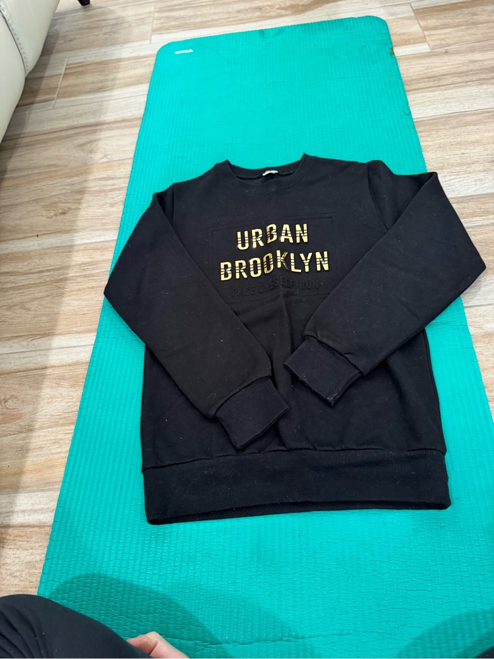 Black Crewneck Sweatshirt with Gold "Urban Brooklyn" Logo
